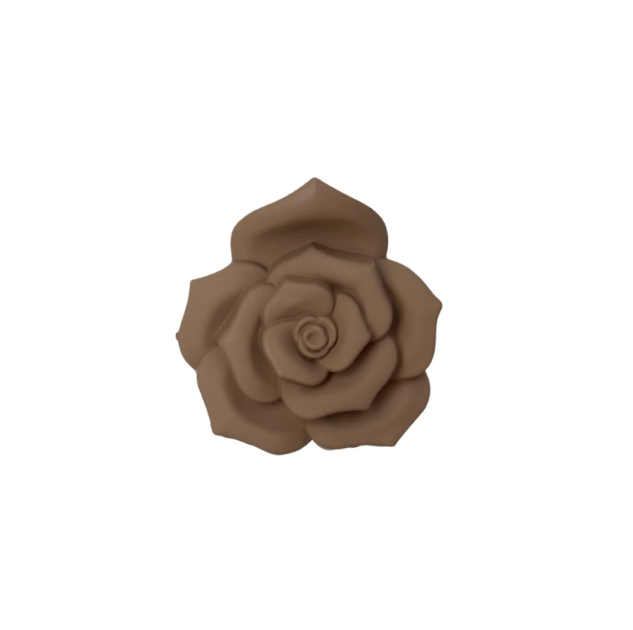 Black Colour FLOWER matt hair claw – Lt. Brown