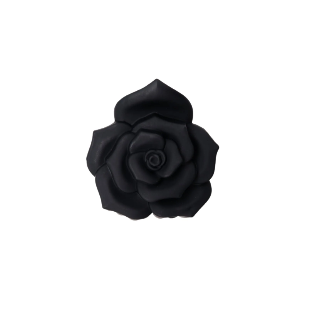 Black Colour FLOWER matt hair claw – Black