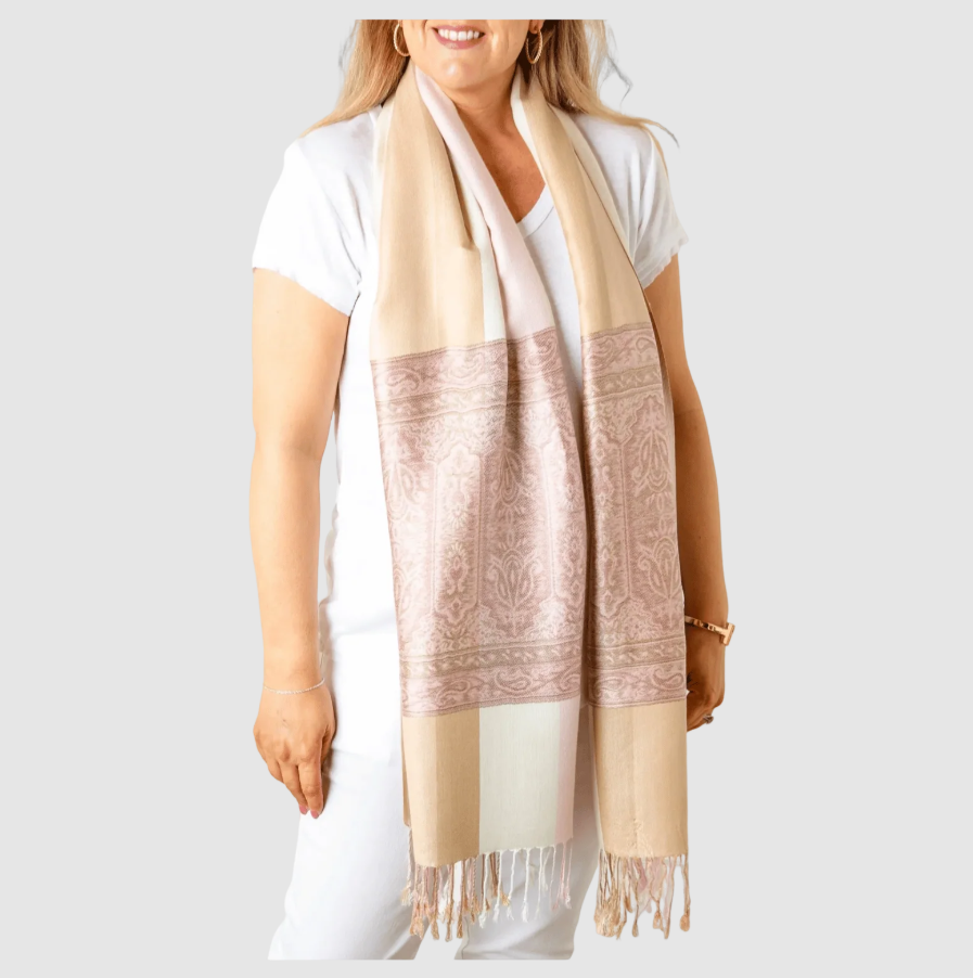Tilley & Grace Seville Scarf in Cream