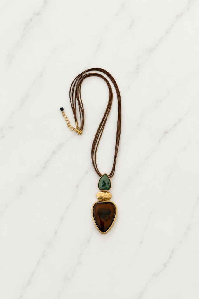 Envy Multi Tone Statement Pendant Necklace