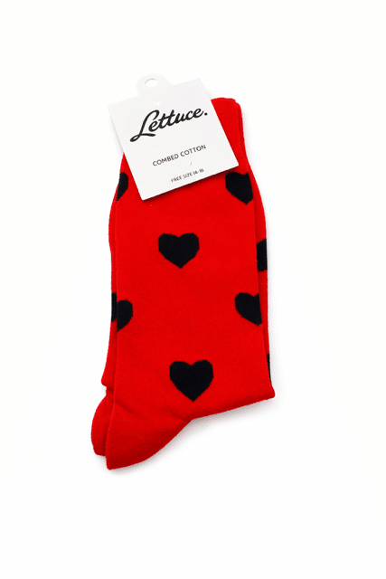 Red Socks With Hearts