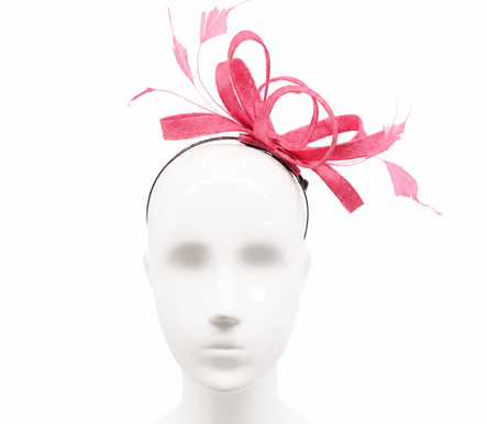 Failsworth Flamingo Sculpted Sinamay Fascinator headband