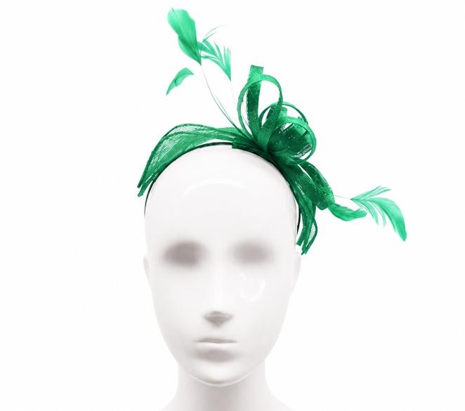 Failsworth Jade Sinamay Lizabella Fascinator Headband