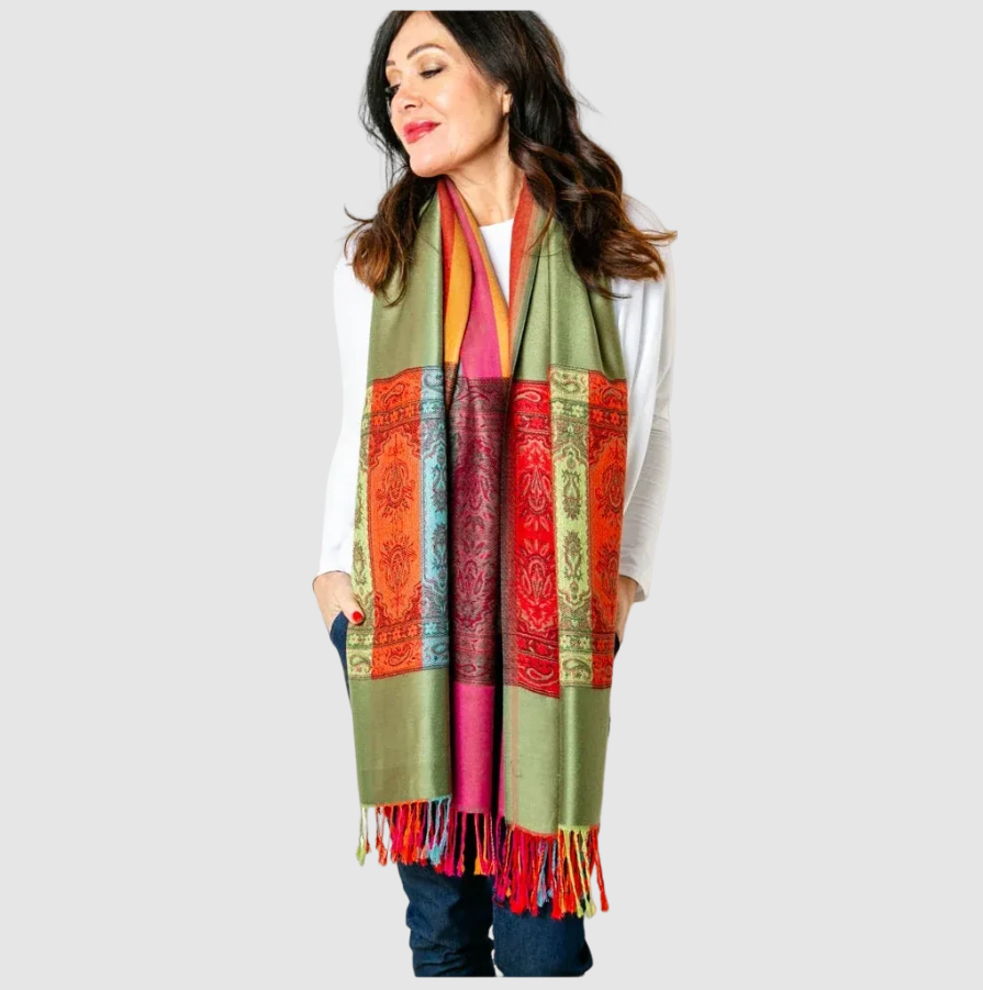 Tilley & Grace Seville Scarf in Khaki