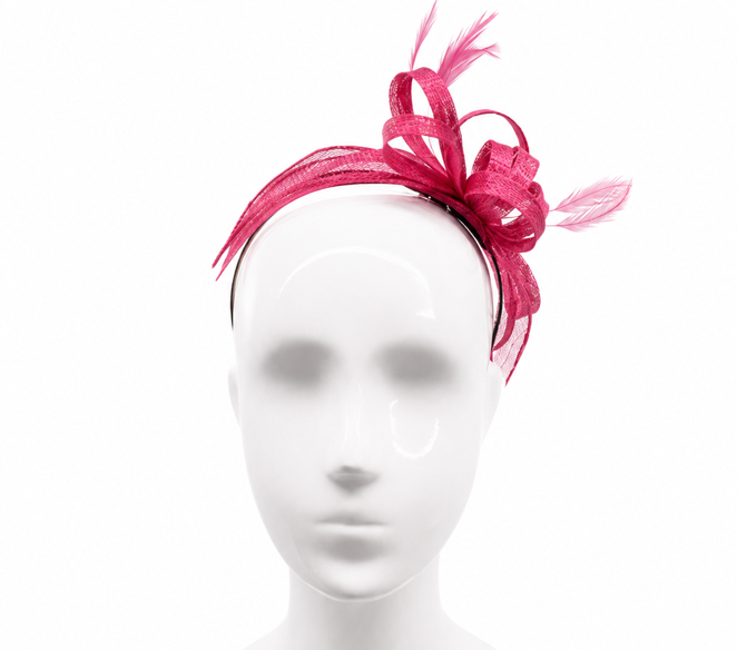 Failsworth Magenta Sinamay Fascinator Headband