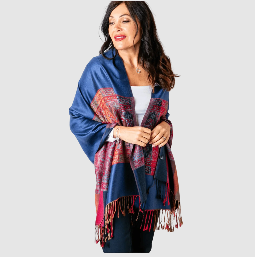 Tilley & Grace Seville Scarf in Navy
