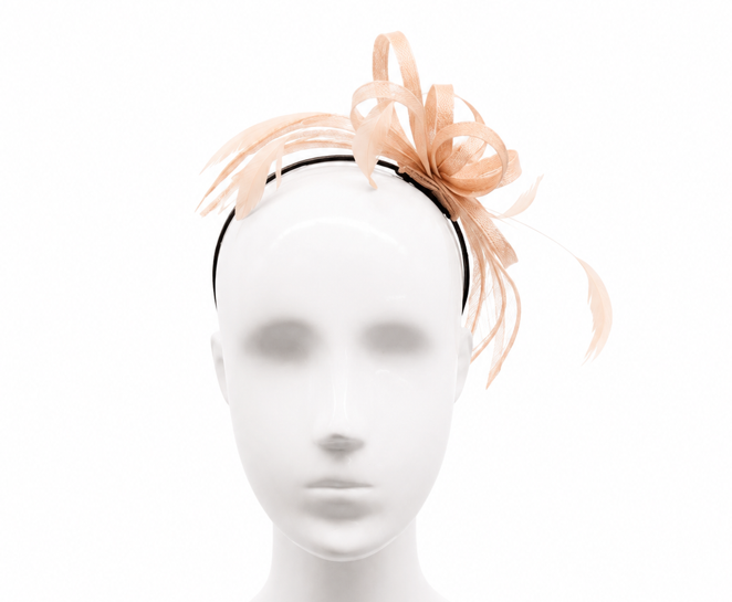 Failsworth Oyster Sinamay Fascinator Headband