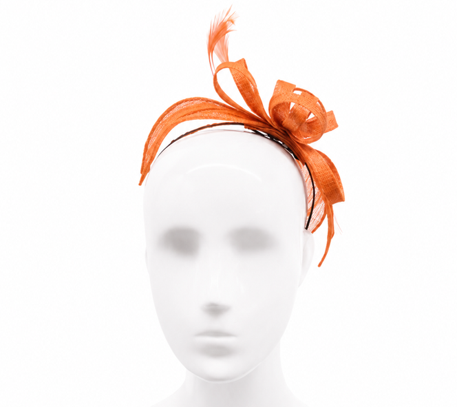 Failsworth Papaya Sinamay Fascinator Headband