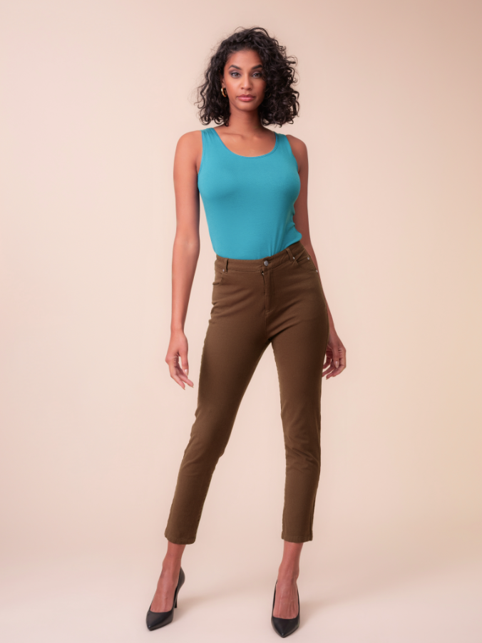 Alison Sheri Chocolate Stretch 7/8 Jeans