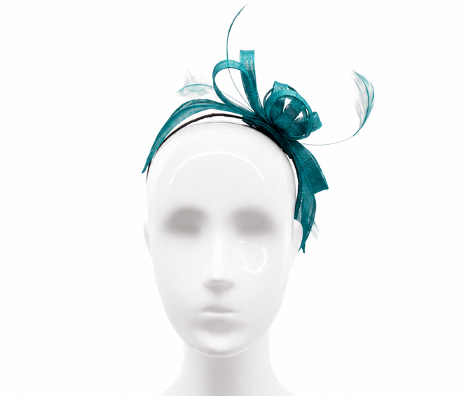 Failsworth Peacock Sinamay Fascinator Headband