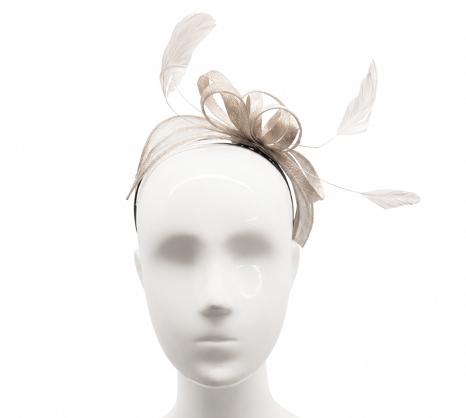 Failsworth Silver Sinamay Fascinator Headband
