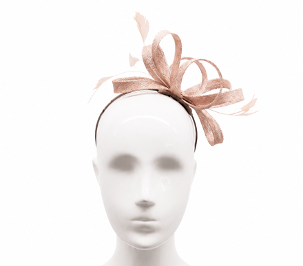 Failsworth Truffle Structured Sinamay Fascinator headband